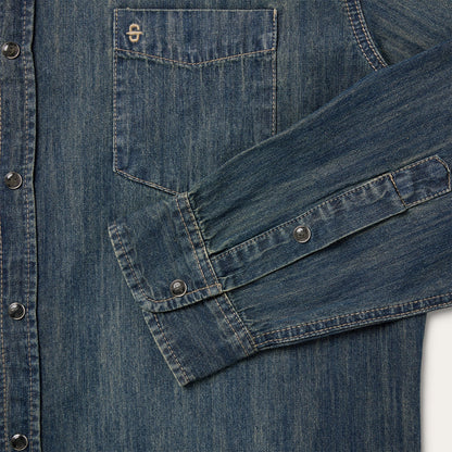 Dark Denim Western Shirt | Stetson Blue