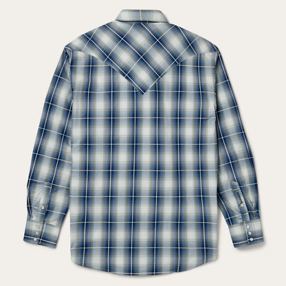 Crystal Plaid Western Shirt | Stetson Blue