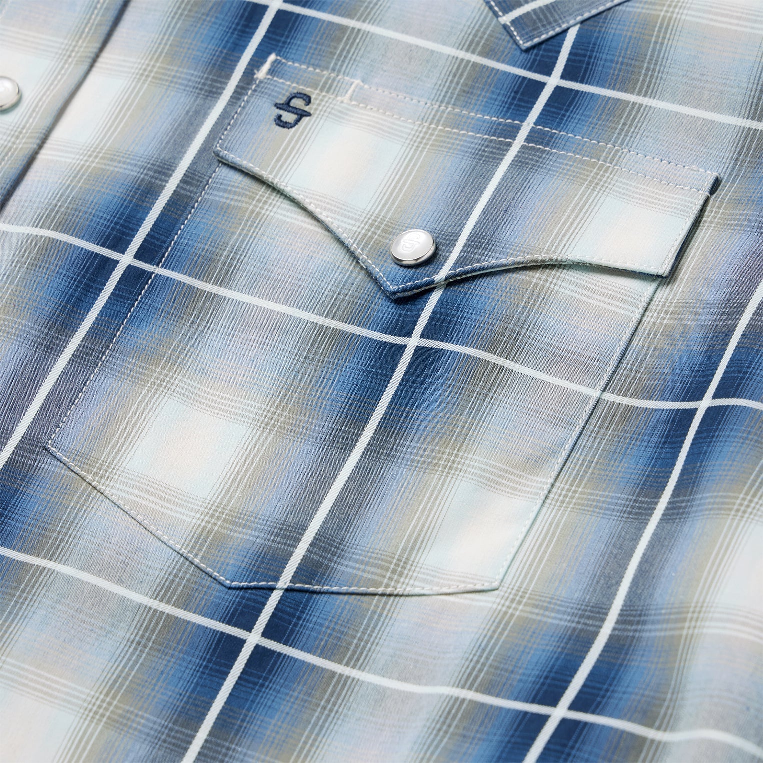 Crystal Plaid Western Shirt | Stetson Blue