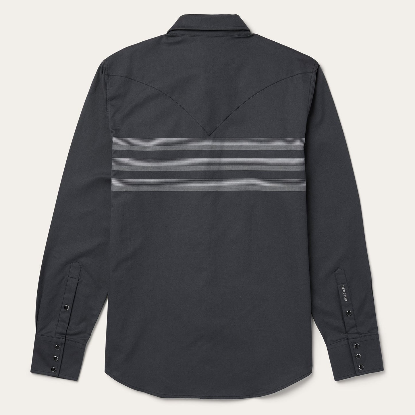 Border Stripe Twill Western Shirt | Stetson Black