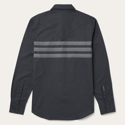Border Stripe Twill Western Shirt | Stetson Black
