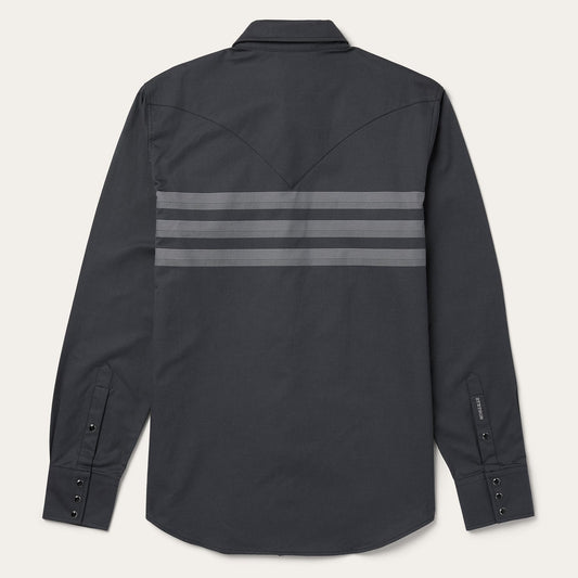 Border Stripe Twill Western Shirt | Stetson Black