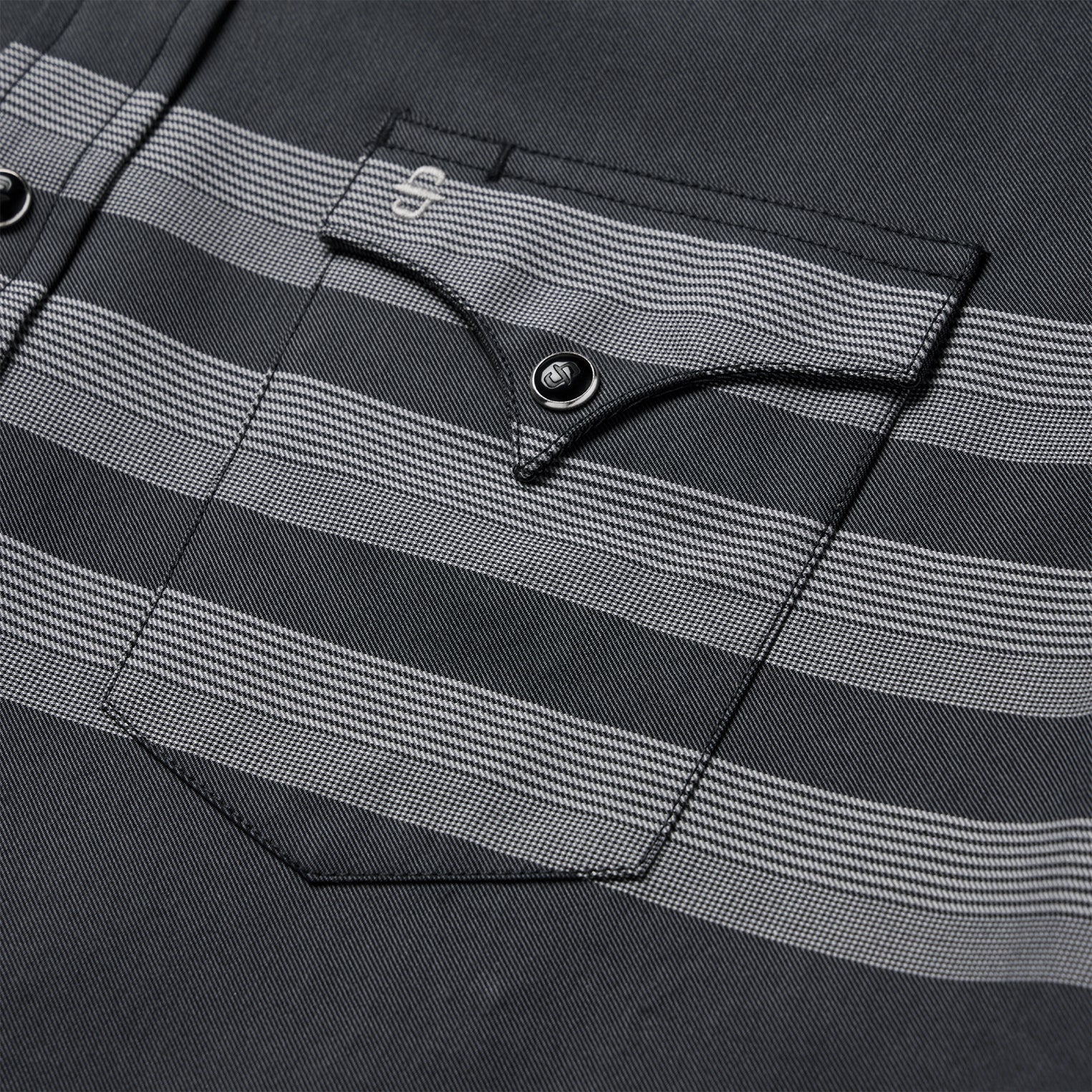 Border Stripe Twill Western Shirt | Stetson Black
