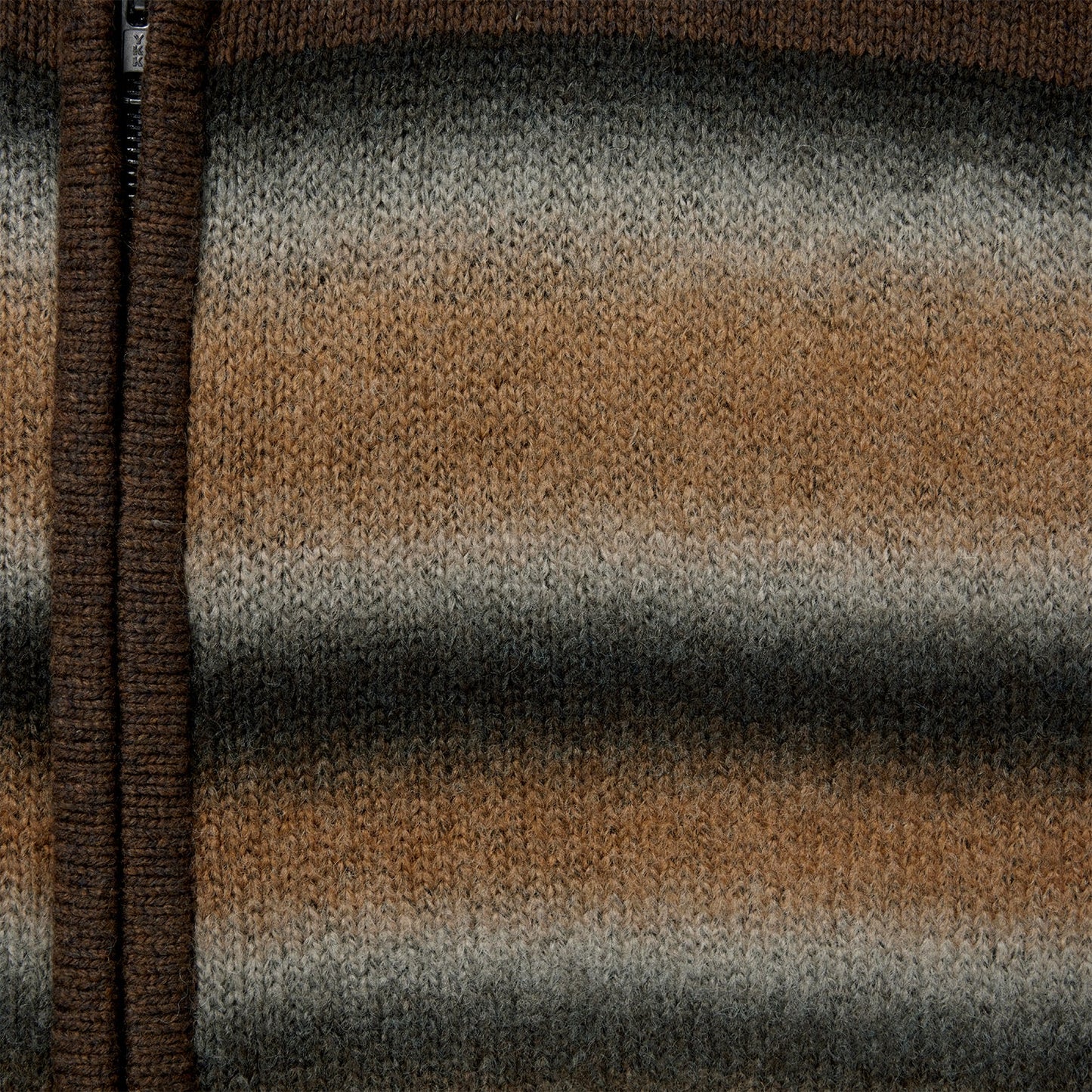 Ombre Border Stripe Cardigan | Stetson Brown