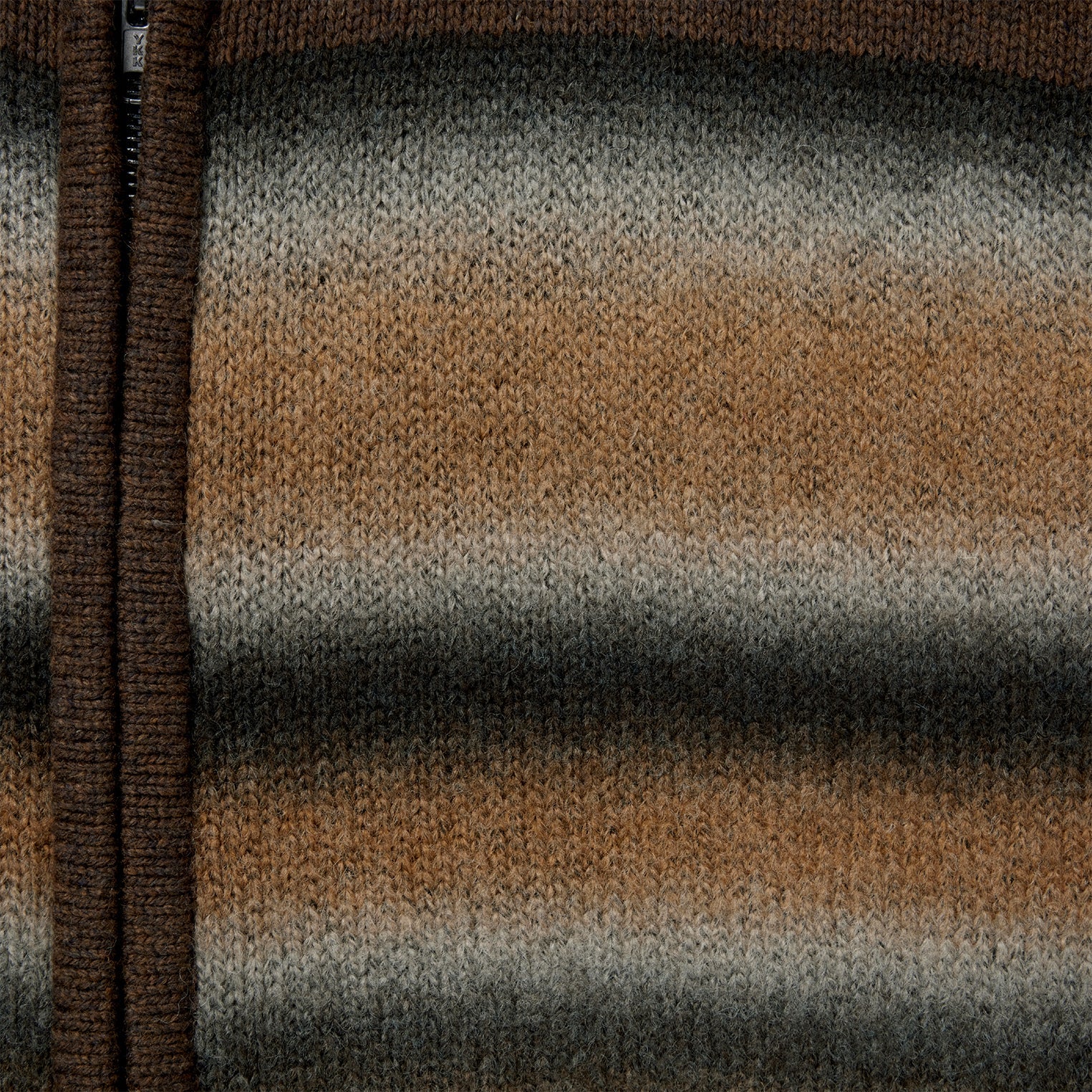Ombre Border Stripe Cardigan | Stetson Brown