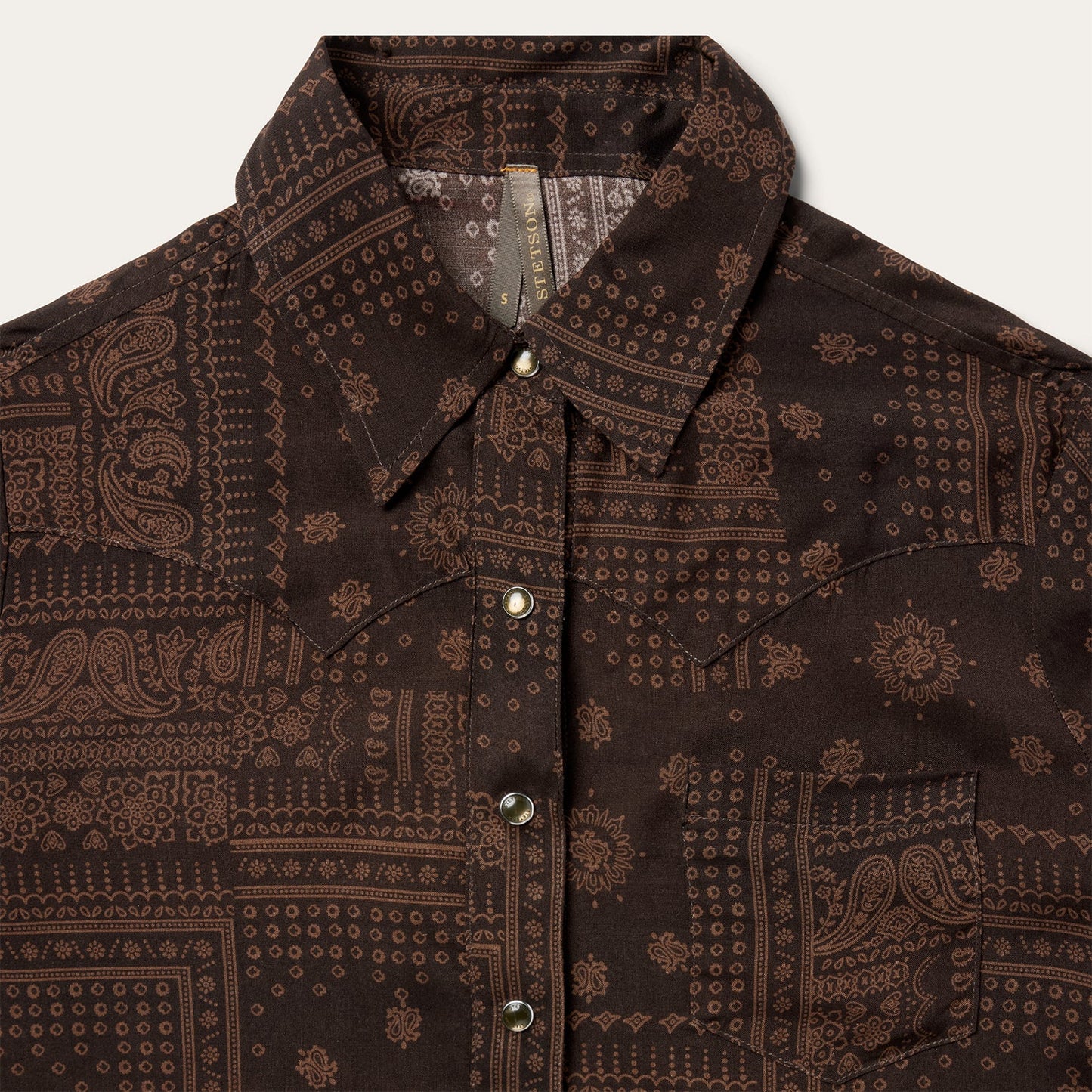Patchwork Bandana Print Shirt | Stetson Brown
