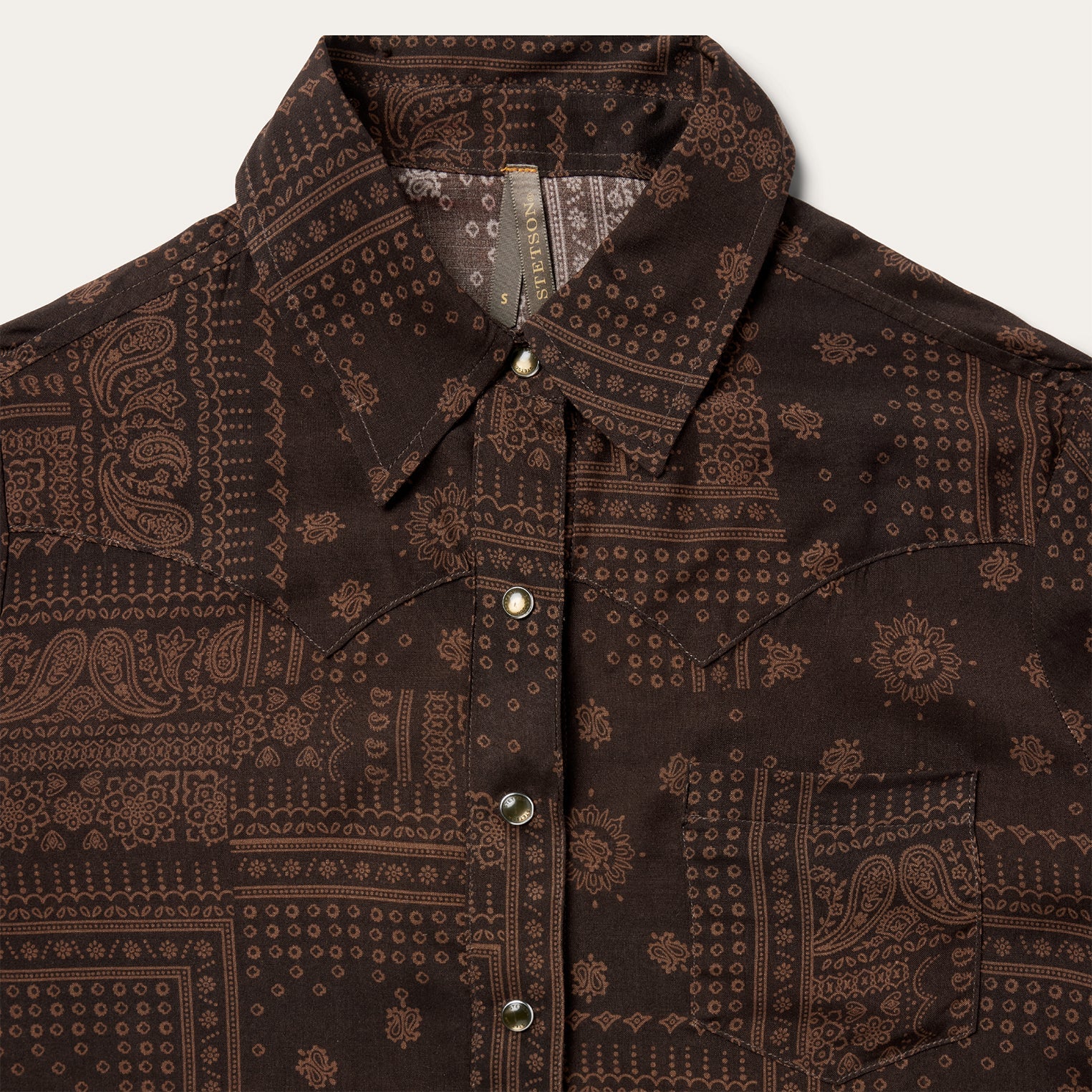 Patchwork Bandana Print Shirt | Stetson Brown