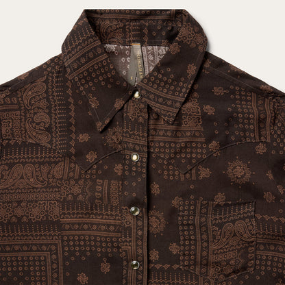 Patchwork Bandana Print Shirt | Stetson Brown