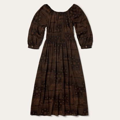 Patchwork Bandana Print Dress | Stetson Brown