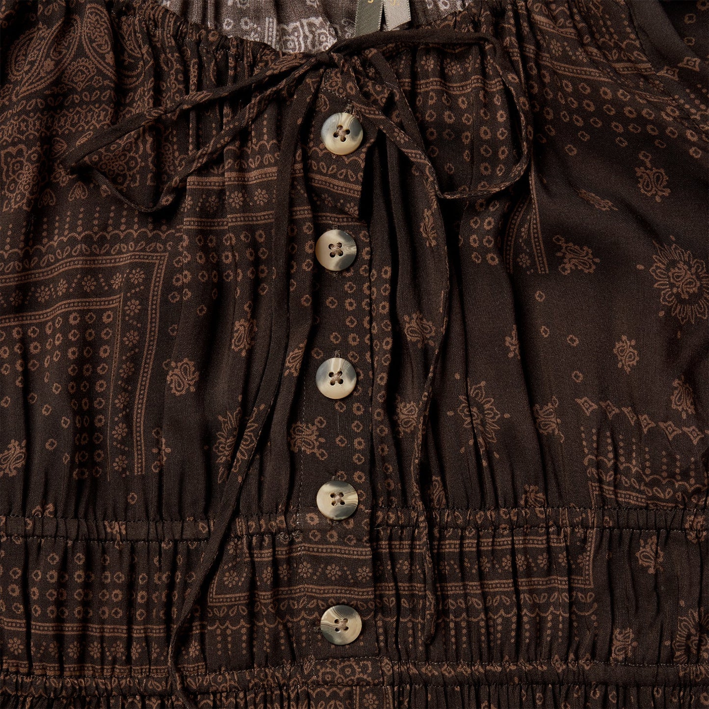 Patchwork Bandana Print Dress | Stetson Brown