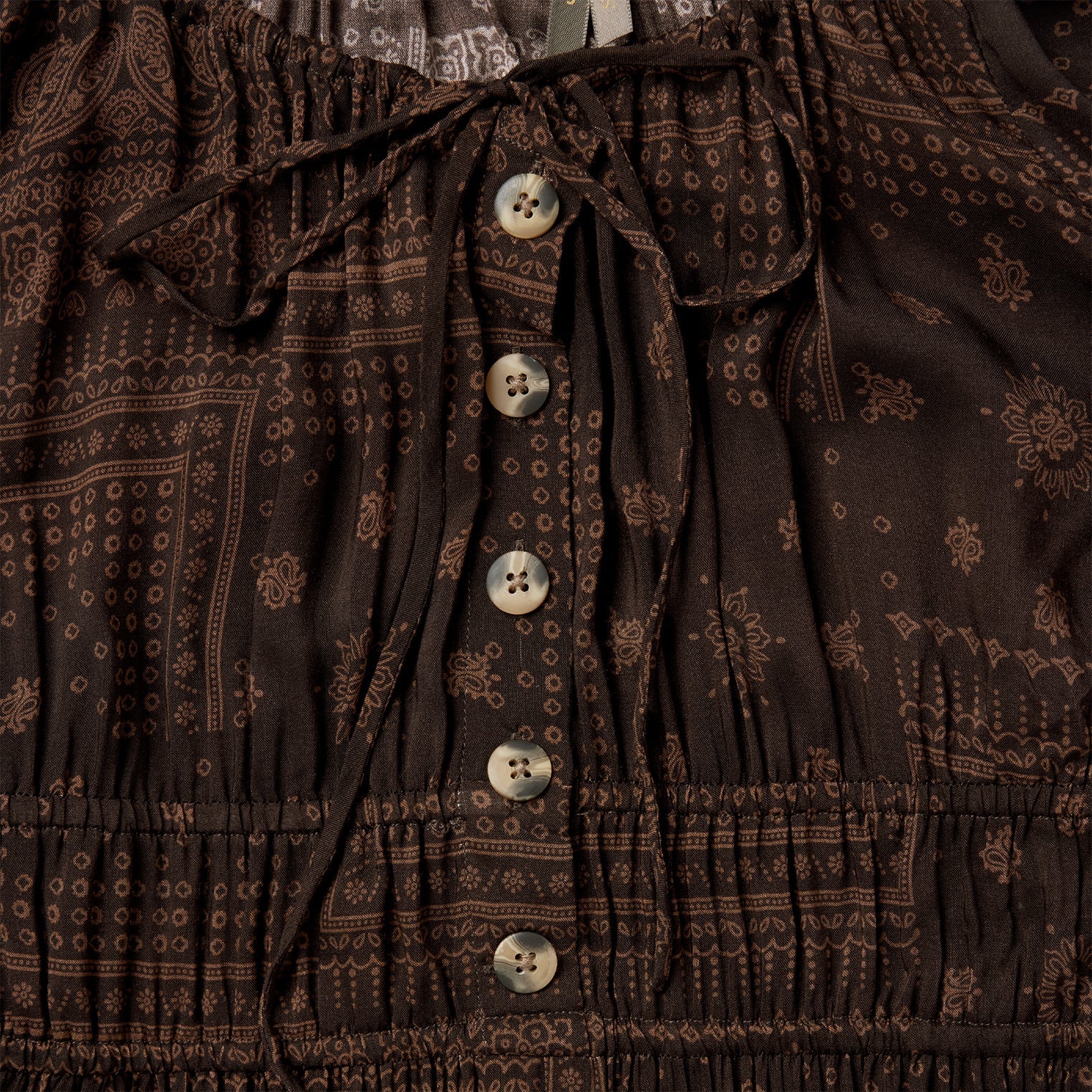 Patchwork Bandana Print Dress | Stetson Brown