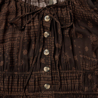Patchwork Bandana Print Dress | Stetson Brown