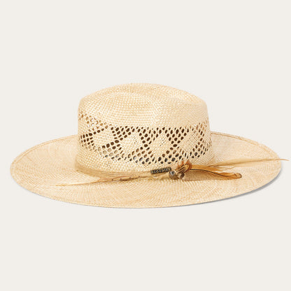 Chorus Straw Flat Brim Hat | Stetson Natural