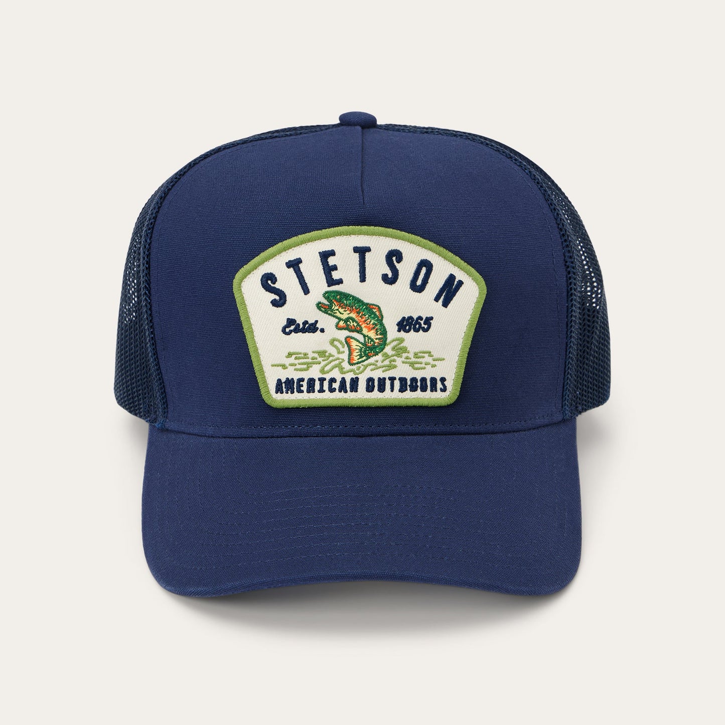 Fishing Patch Trucker Cap | Stetson Navy