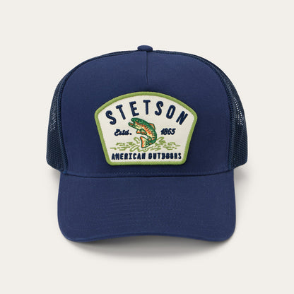 Fishing Patch Trucker Cap | Stetson Navy