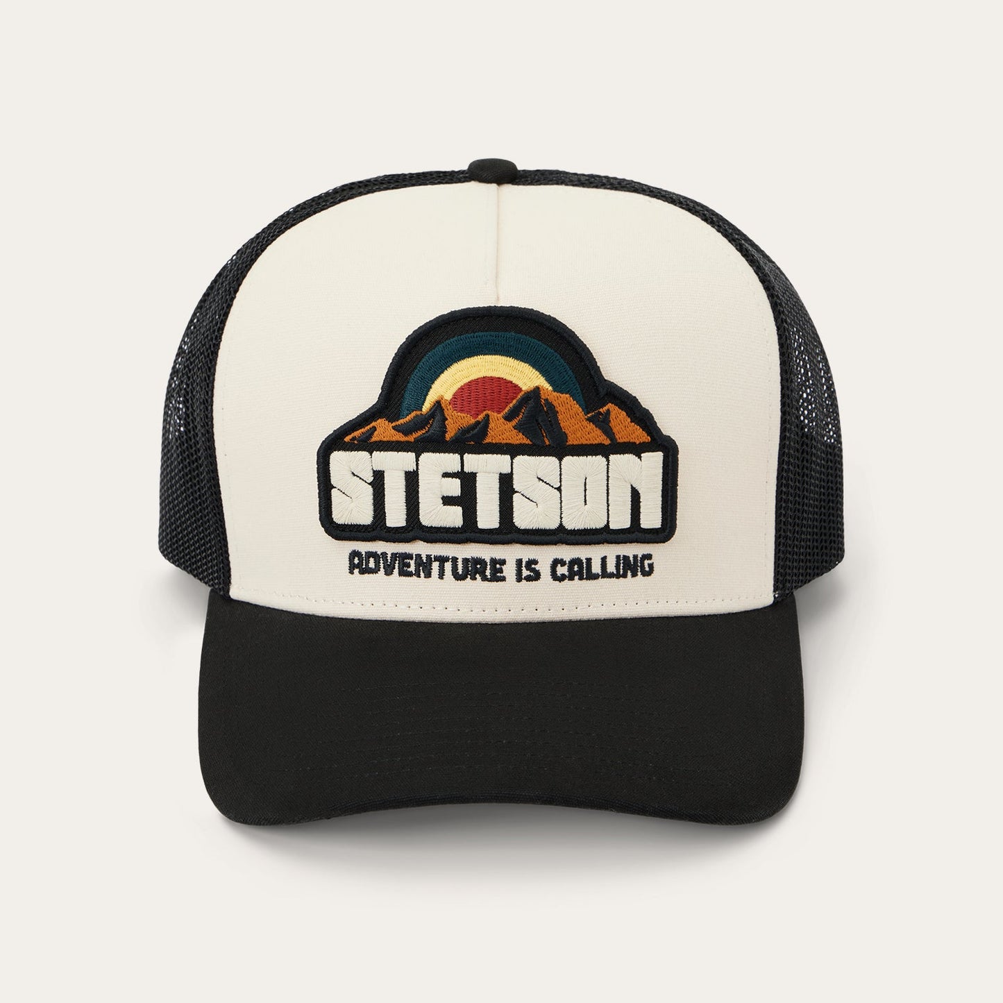 Mountain Sunset Trucker Cap | Stetson Off White / Black