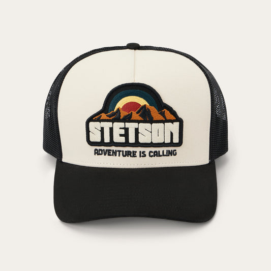 Mountain Sunset Trucker Cap | Stetson Off White / Black