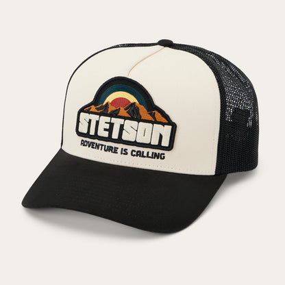 Mountain Sunset Trucker Cap | Stetson Off White / Black