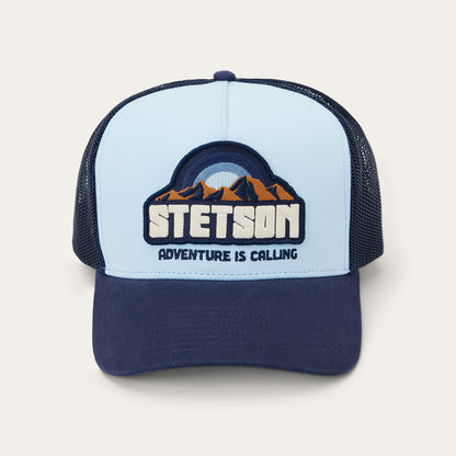 Mountain Sunset Trucker Cap | Stetson Light Blue / Navy