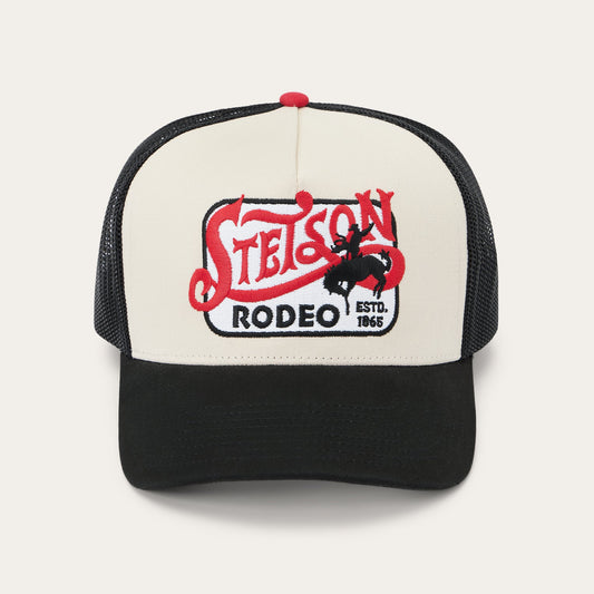 Rodeo Patch Trucker Cap | Stetson Off White / Black