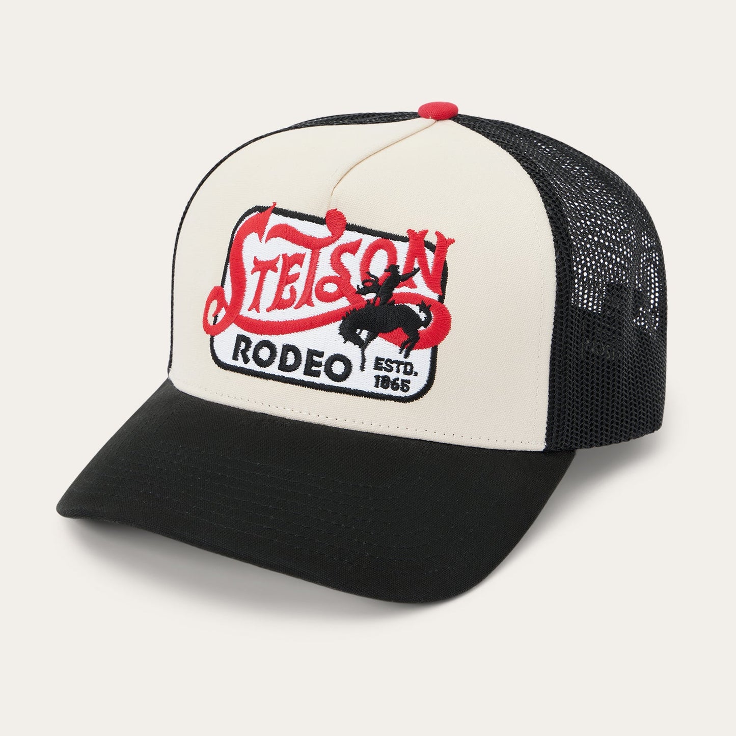 Rodeo Patch Trucker Cap | Stetson Off White / Black