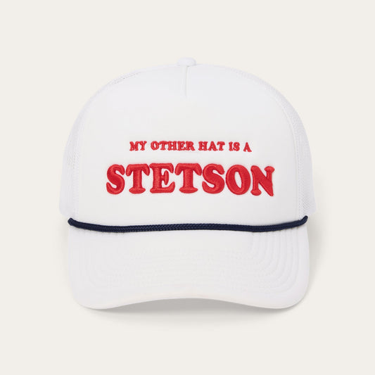 My Other Hat Is A Stetson Trucker Cap | Stetson White