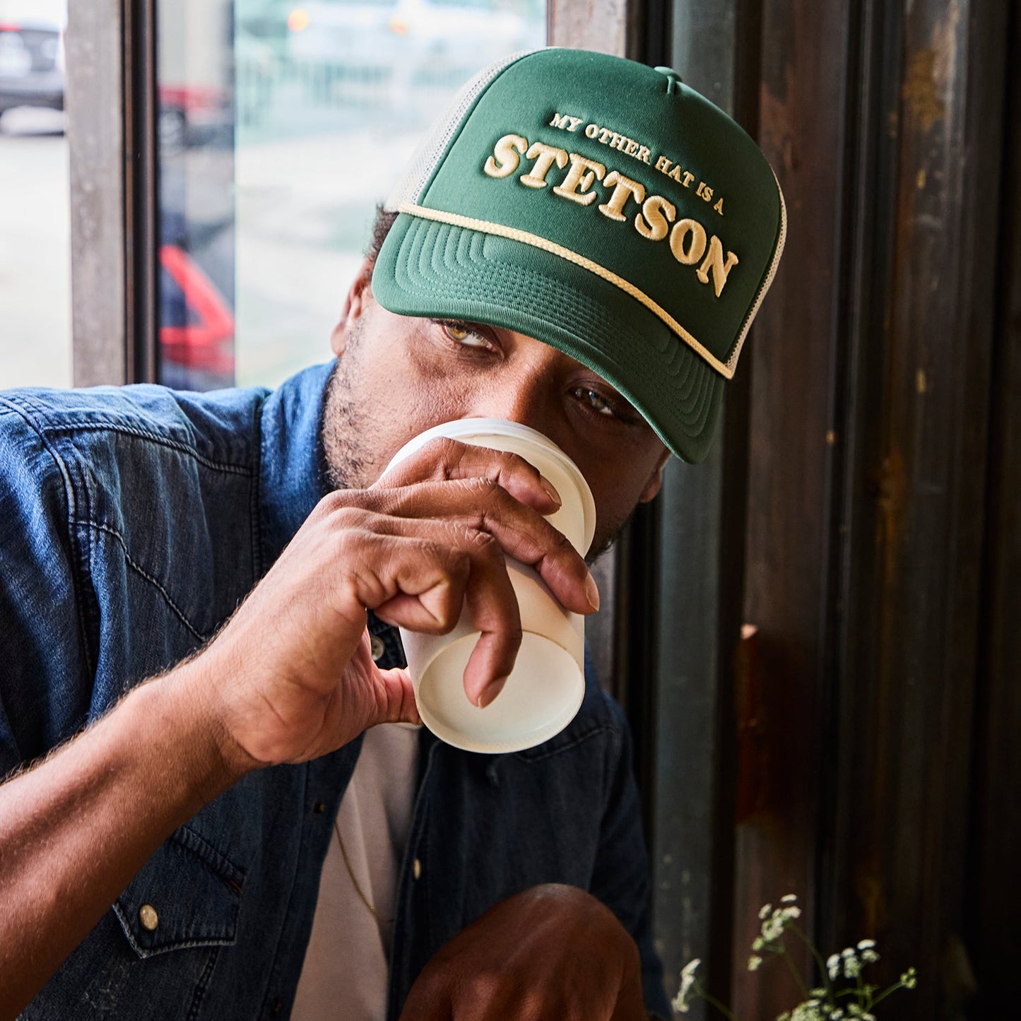 My Other Hat Is A Stetson Trucker Cap | Stetson Olive