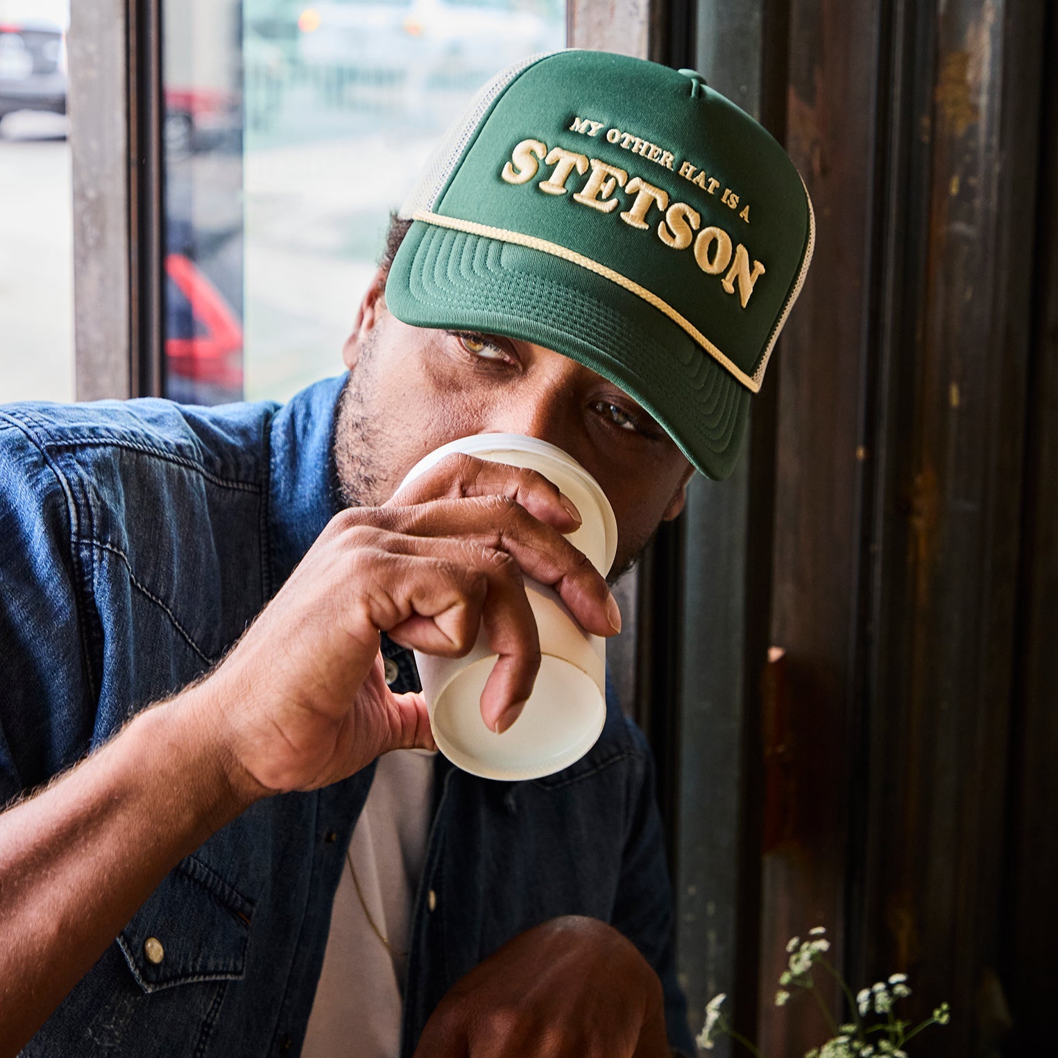 My Other Hat Is A Stetson Trucker Cap | Stetson Olive