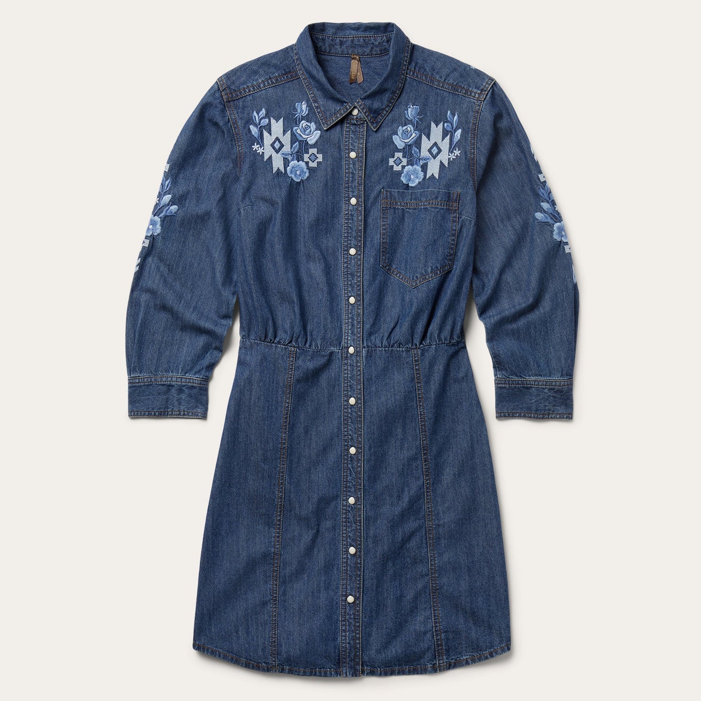 Dark Blue Denim Shirt Dress | Stetson Blue
