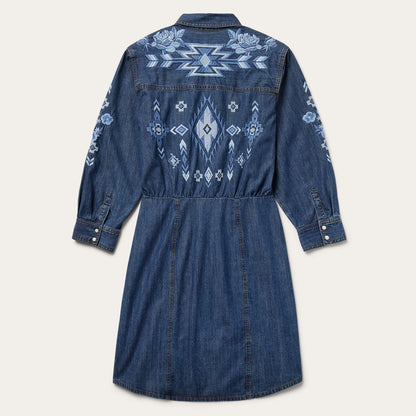 Dark Blue Denim Shirt Dress | Stetson Blue