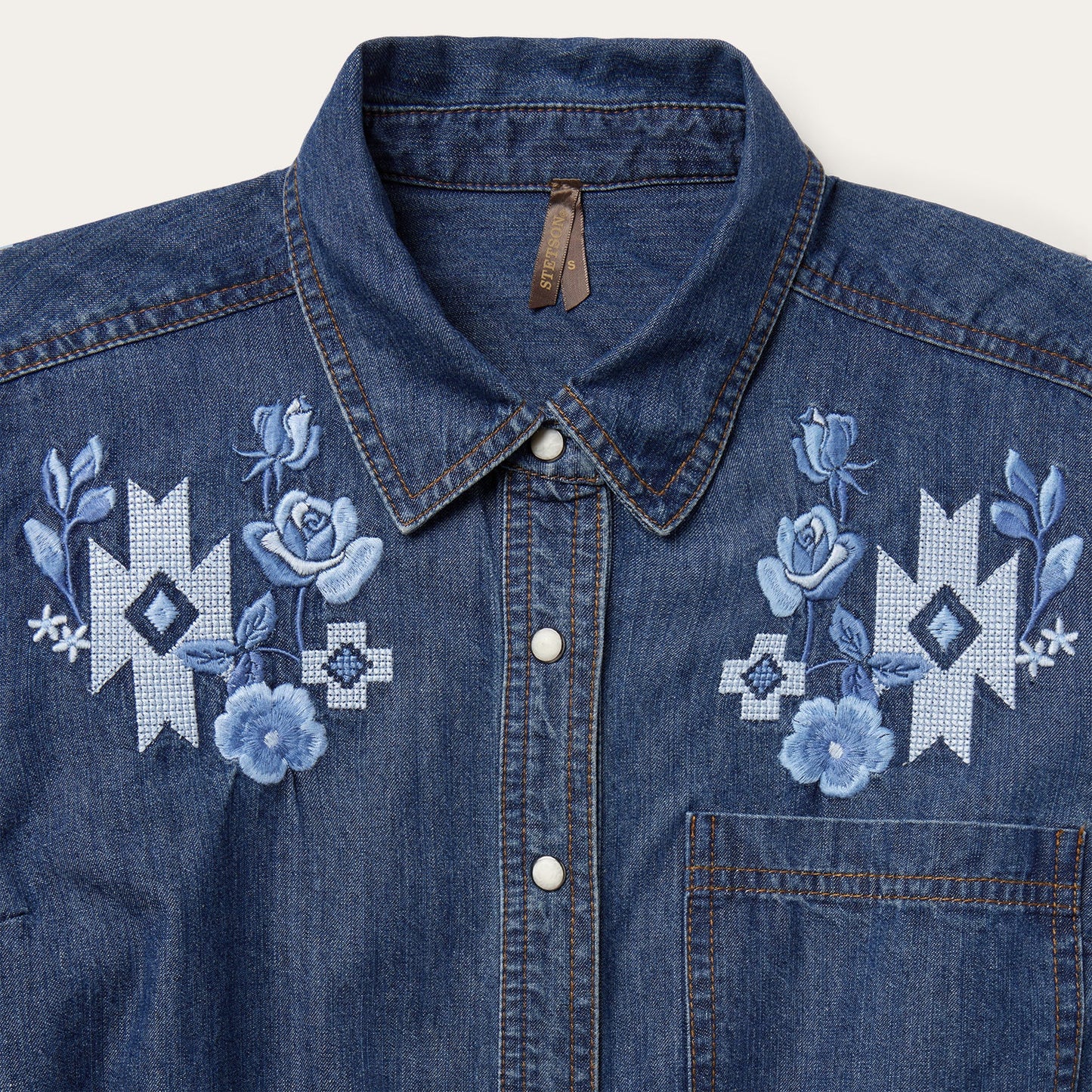 Dark Blue Denim Shirt Dress | Stetson Blue