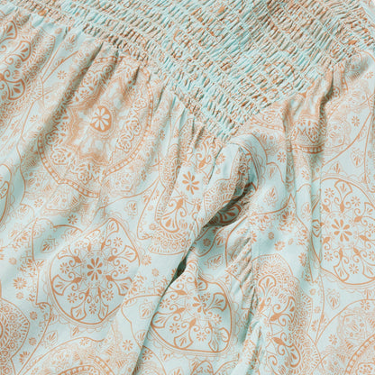 Mandala Print Peasant Blouse | Stetson Blue