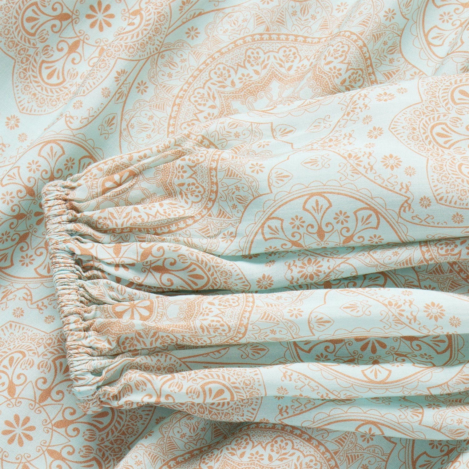 Mandala Print Peasant Blouse | Stetson Blue