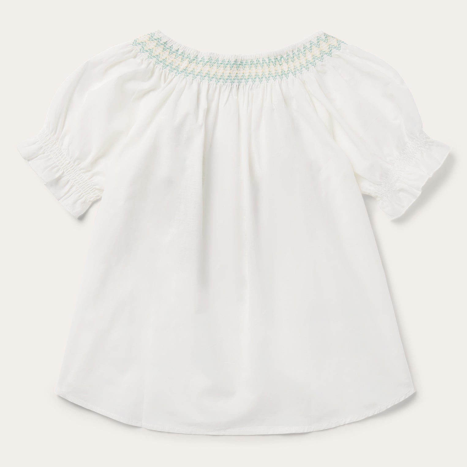 Cotton Voile Peasant Blouse | Stetson White