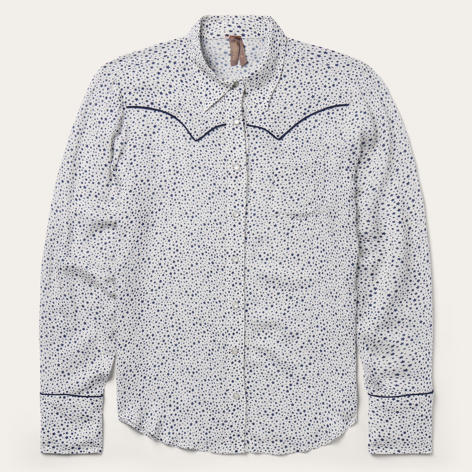 Stars Print Western Shirt | Stetson White