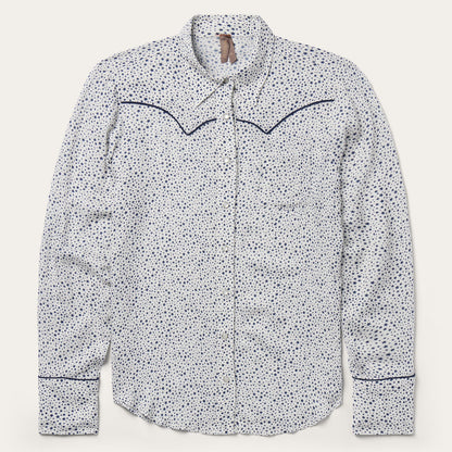 Stars Print Western Shirt | Stetson White