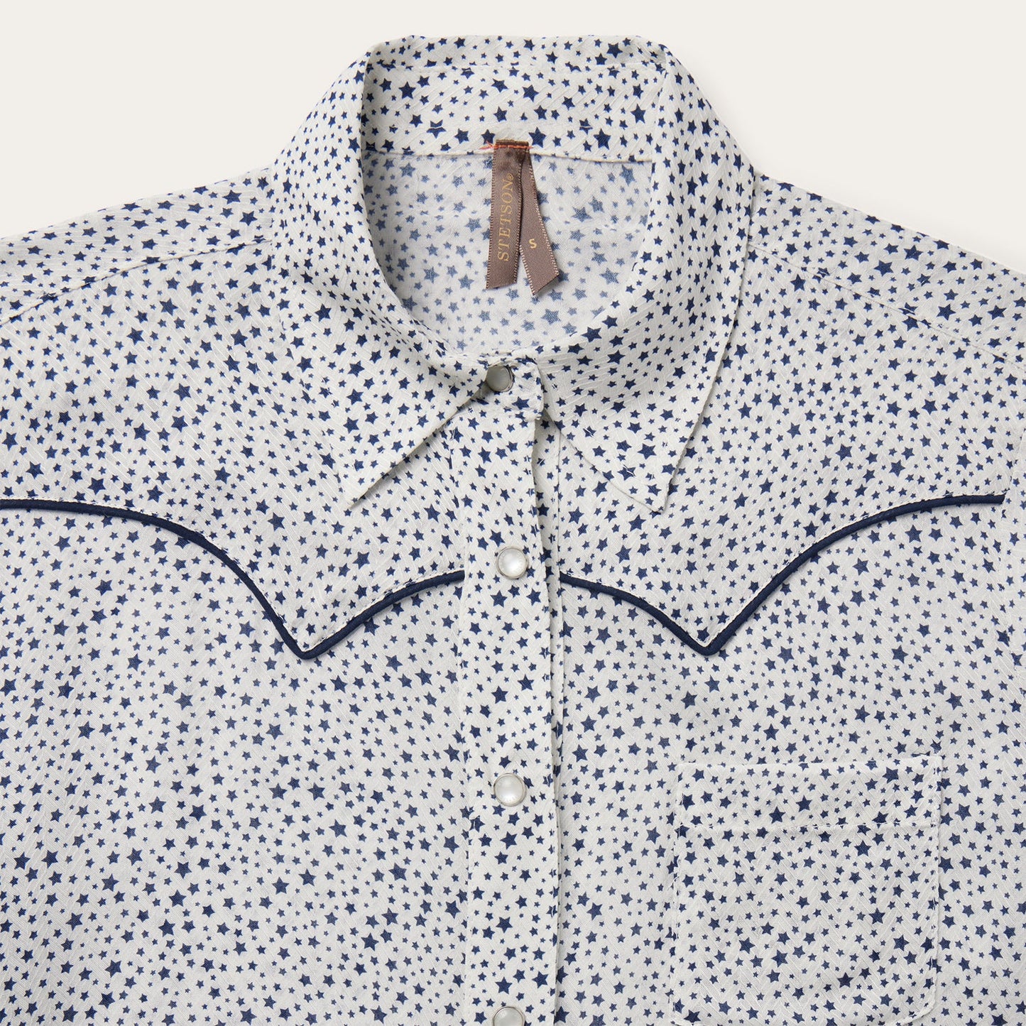 Stars Print Western Shirt | Stetson White