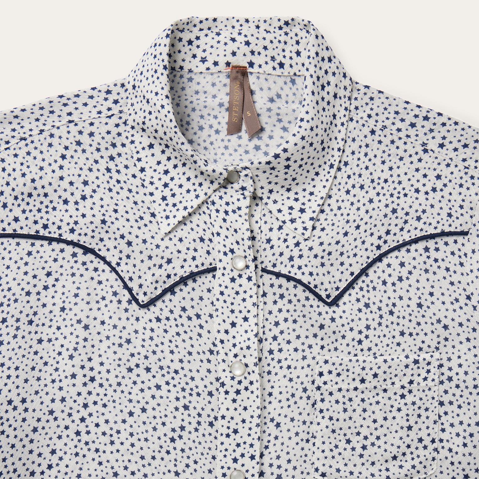 Stars Print Western Shirt | Stetson White