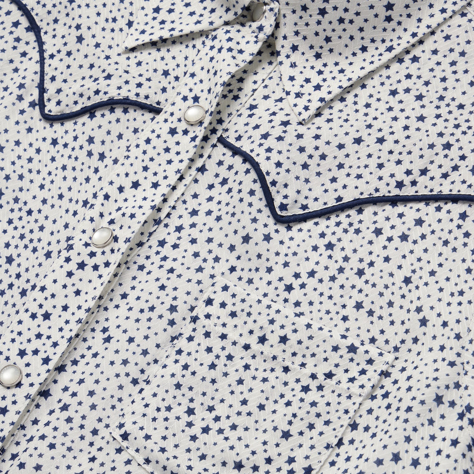 Stars Print Western Shirt | Stetson White
