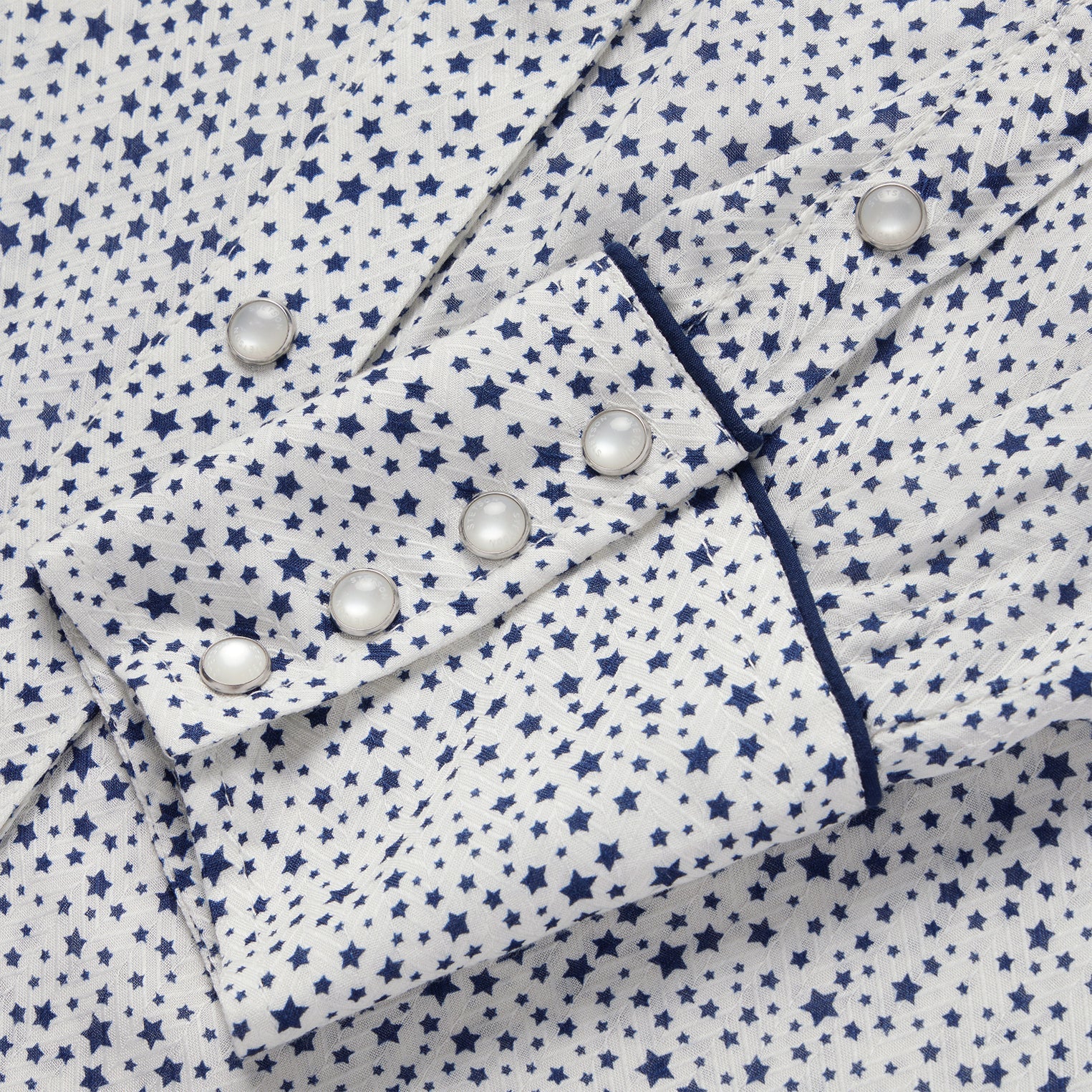 Stars Print Western Shirt | Stetson White