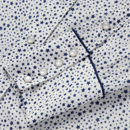Stars Print Western Shirt | Stetson White