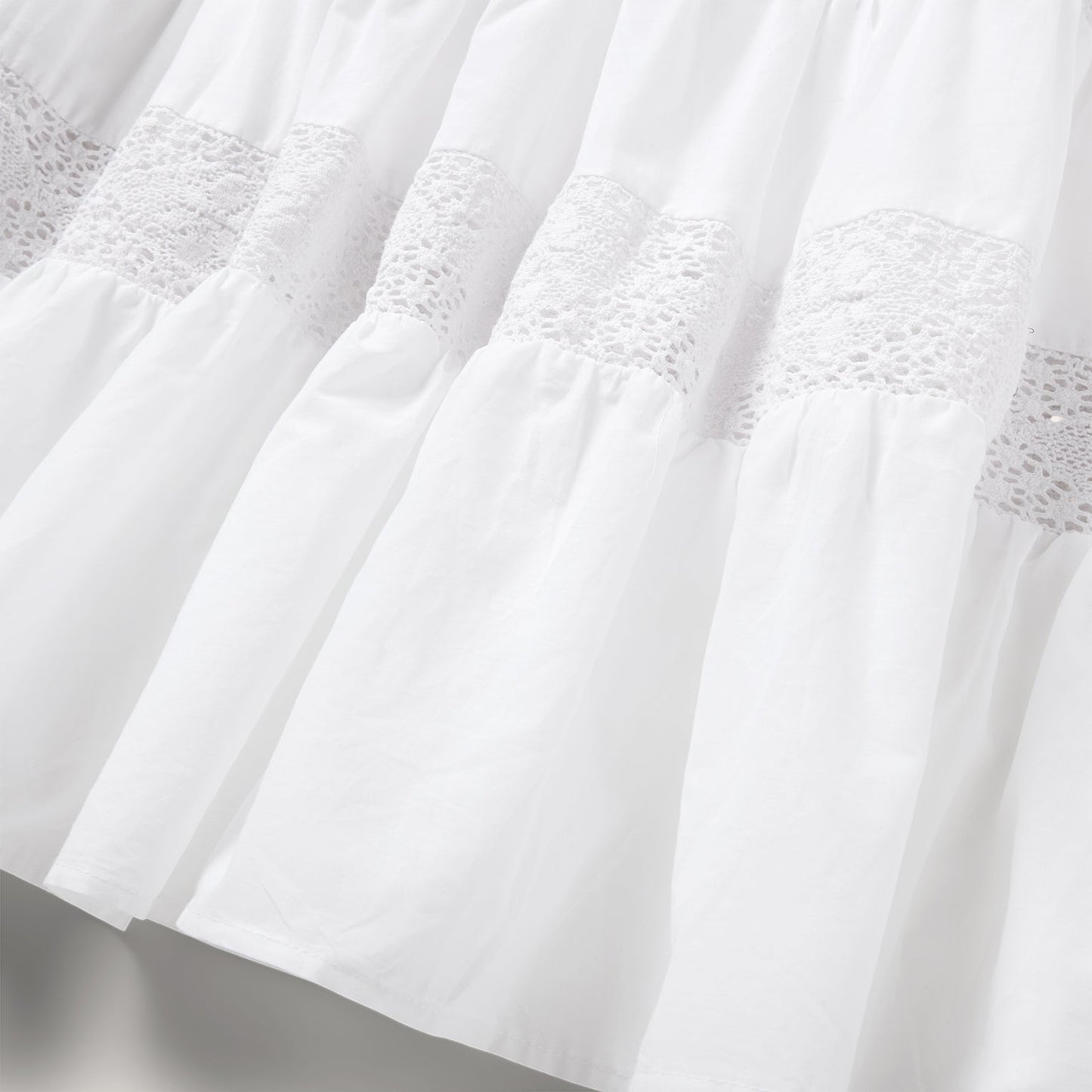 White Cotton Lawn Sleeveless Dress | Stetson White