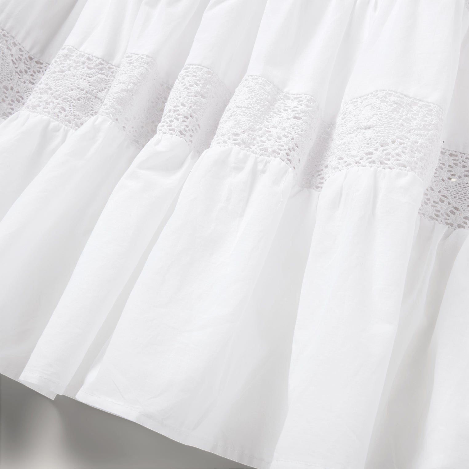 White Cotton Lawn Sleeveless Dress | Stetson White