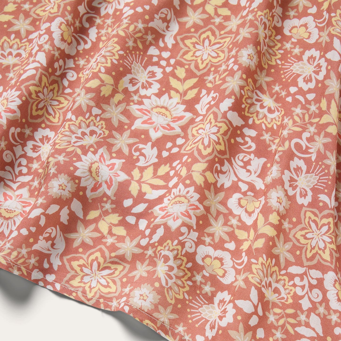 Sunset Floral Print Rayon Dress | Stetson Pink