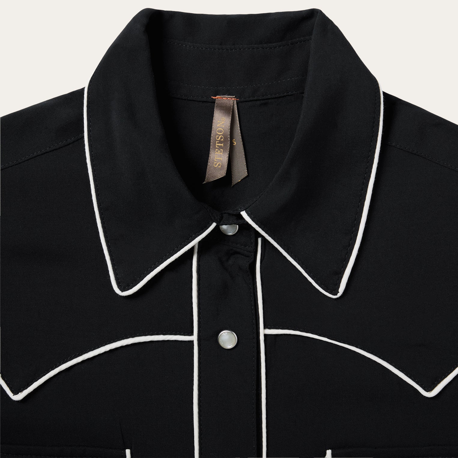 Black Sleeveless Western Shirt | Stetson Black
