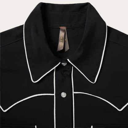 Black Sleeveless Western Shirt | Stetson Black
