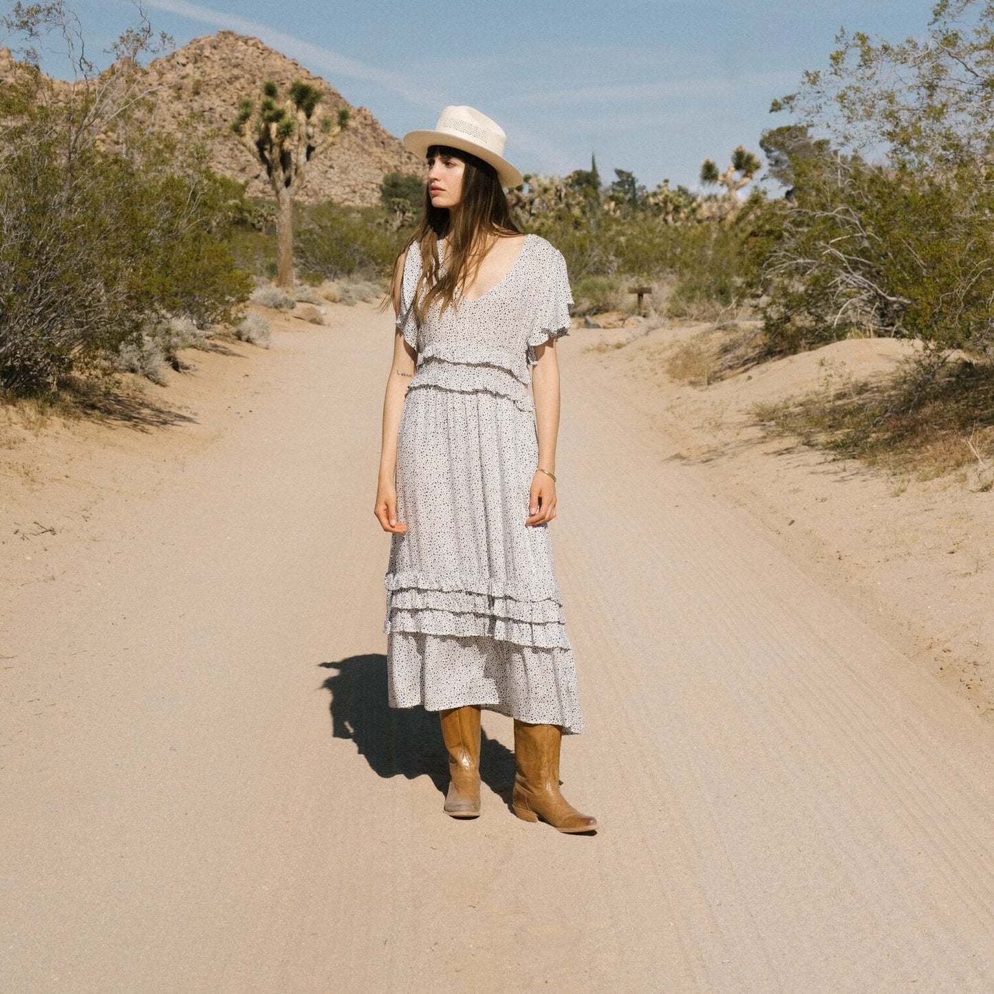 Stars Print Dress | Stetson White