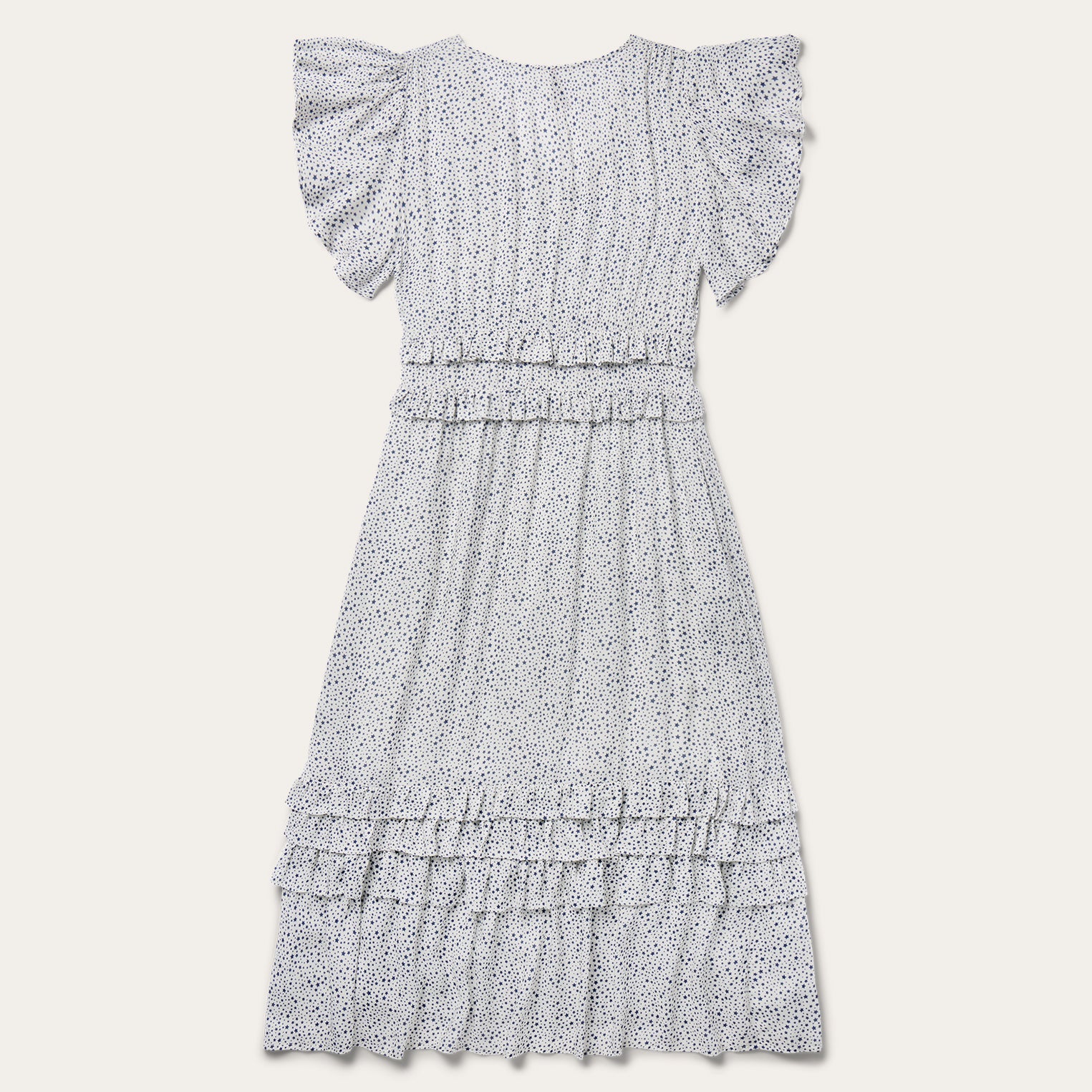 Stars Print Dress | Stetson White