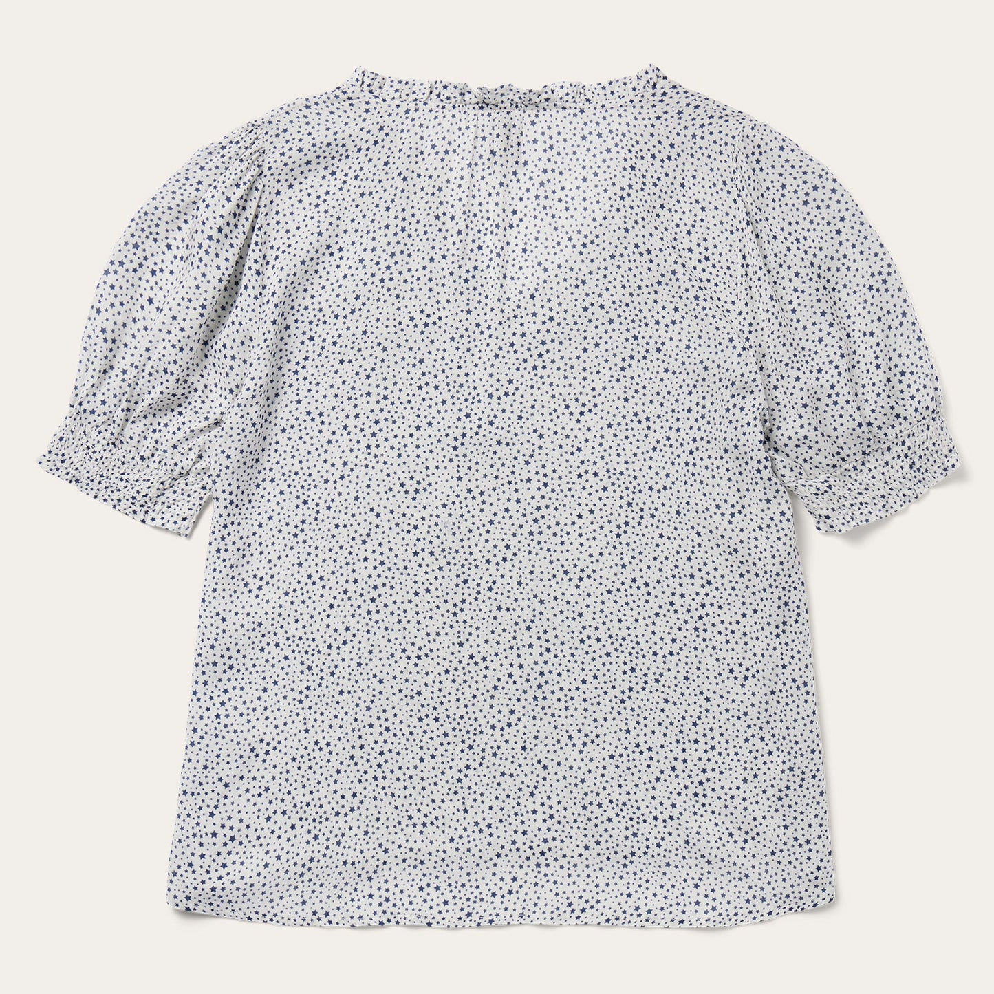Stars Print Peasant Blouse | Stetson White