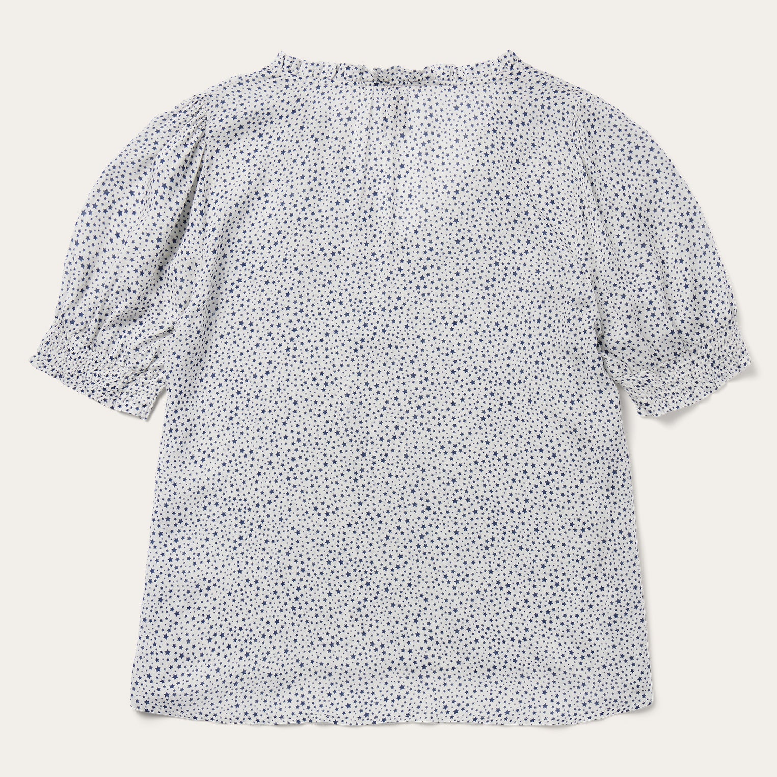 Stars Print Peasant Blouse | Stetson White